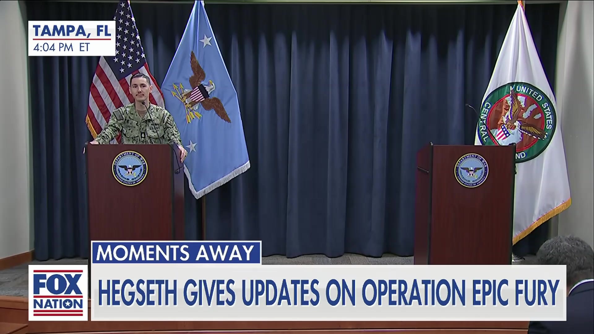 Secretary of War Hegseth Remarks Live - CENTCOM Briefing on Operation Epic Fury