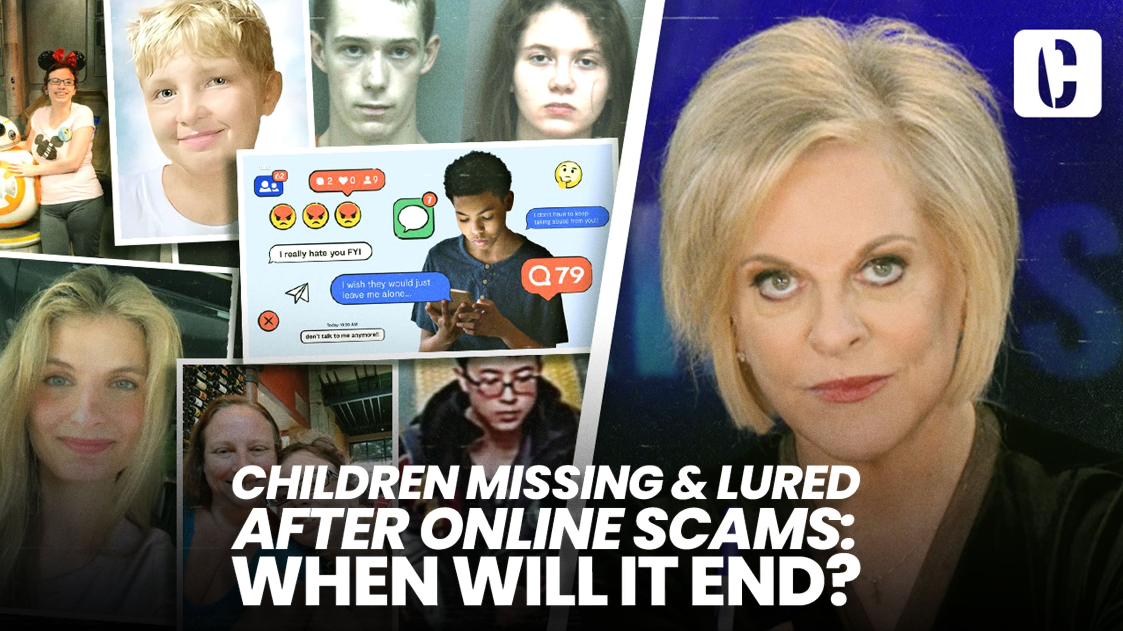 Crime Stories with Nancy Grace - Children Missing & Lured After Online Scams: When Will it End?