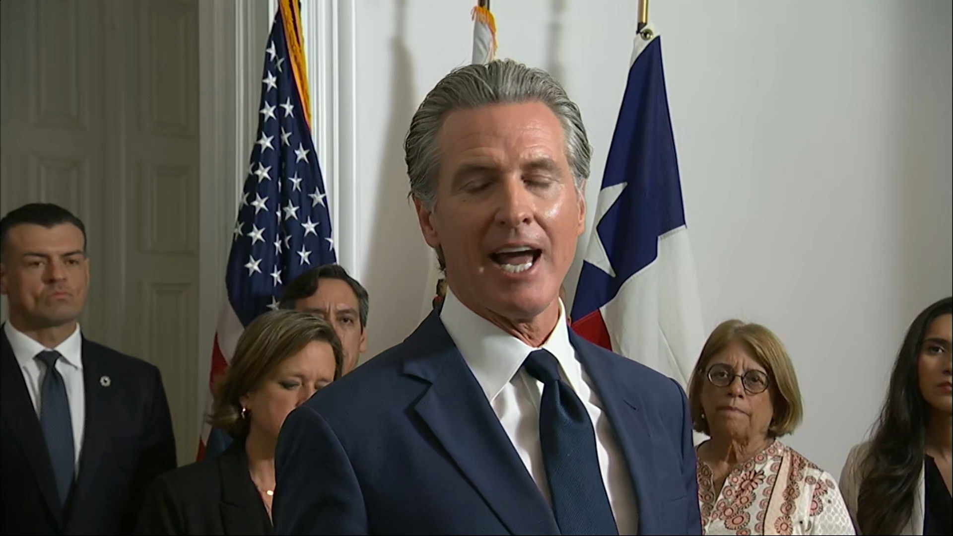 (8/8) Newsom and Pelosi Back Texas Dems