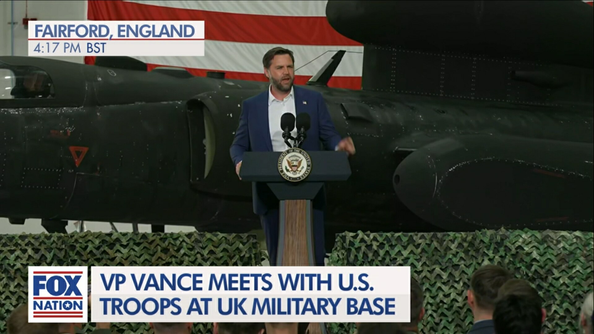 (8/13) Vance Visits Troops in England