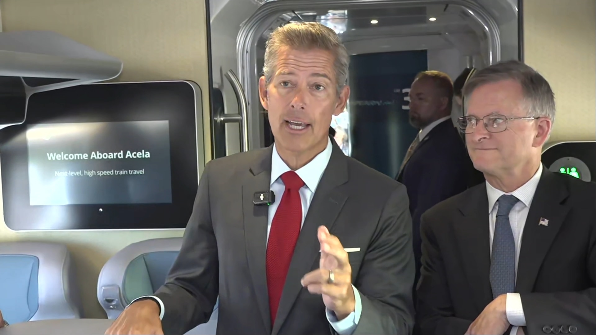 Transportation Secretary Duffy Remarks Live - (8/27) Amtrak Acela Launch: Onboard Remarks