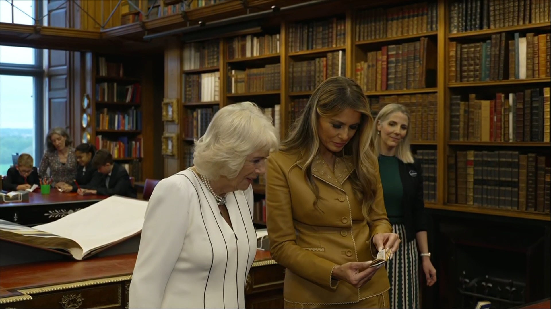 (9/18) First Lady & Queen Camilla at Windsor