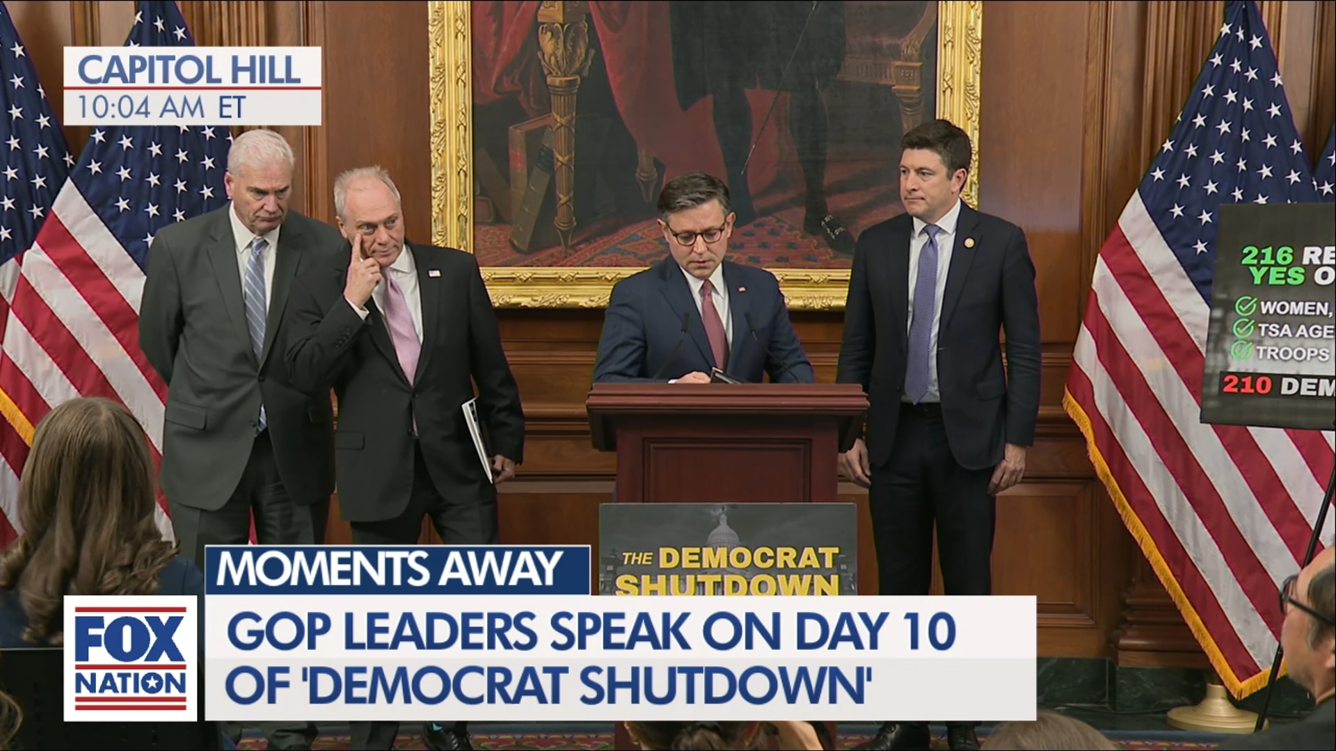 Johnson Turns Up Shutdown Pressure on Democrats