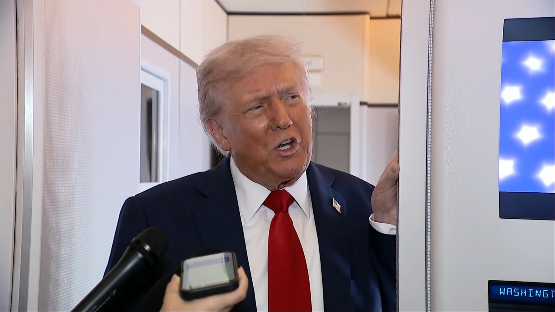 (10/13) Trump Speaks on Peace En Route to Israel