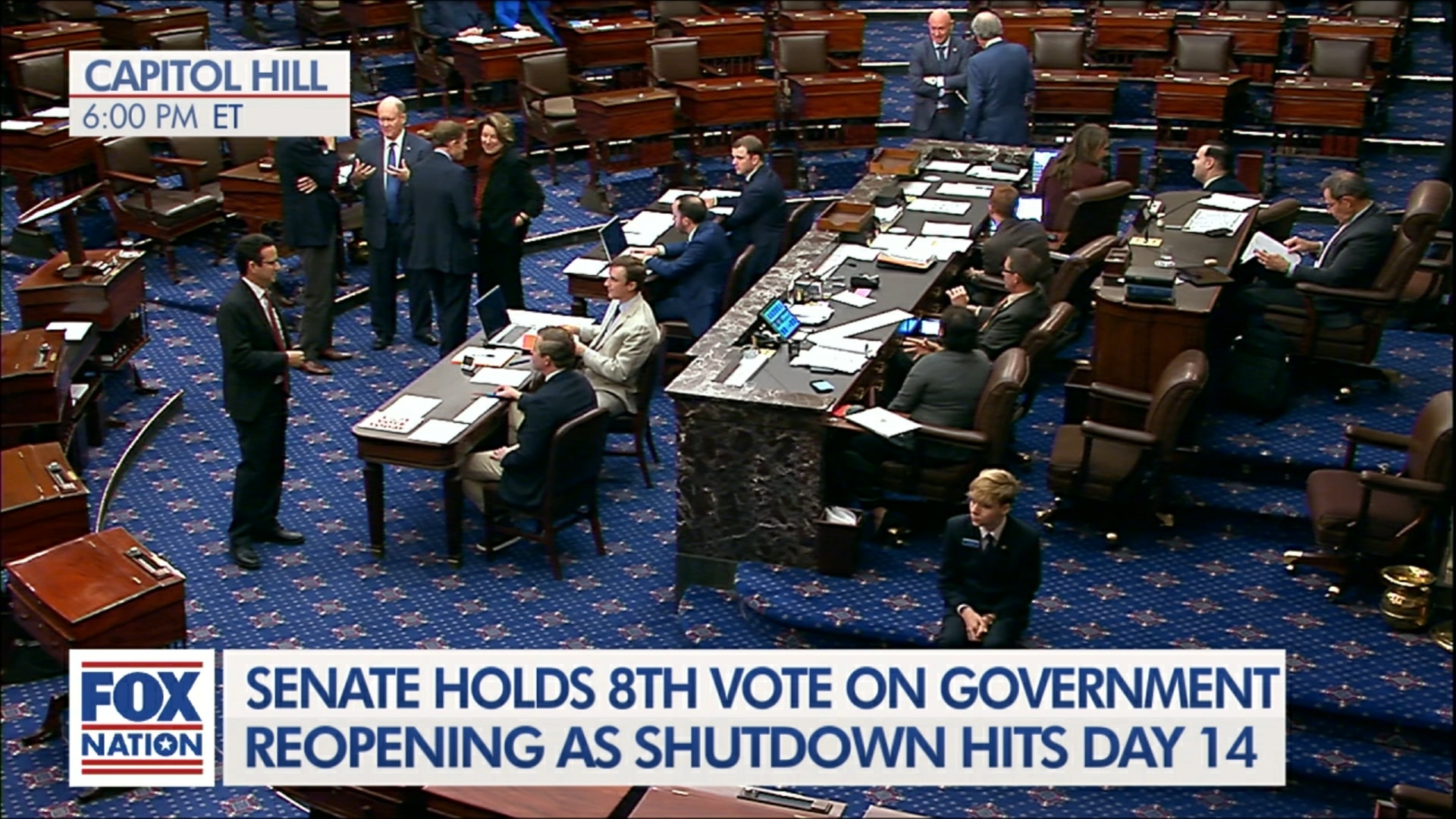 Senate Holds Eighth Round of Votes to Reopen Govt