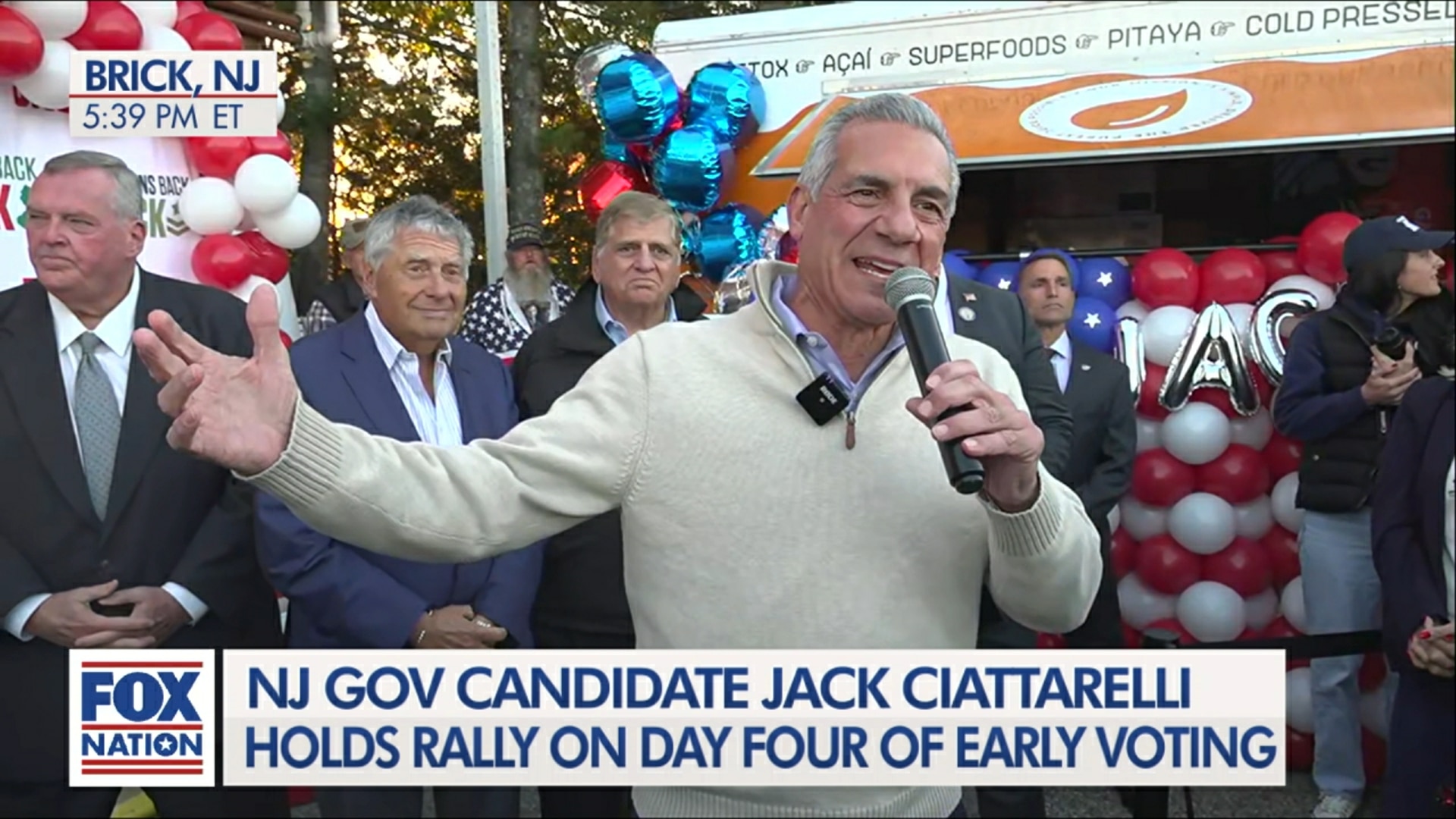 Ciattarelli Holds Rally as Early Voting Opens