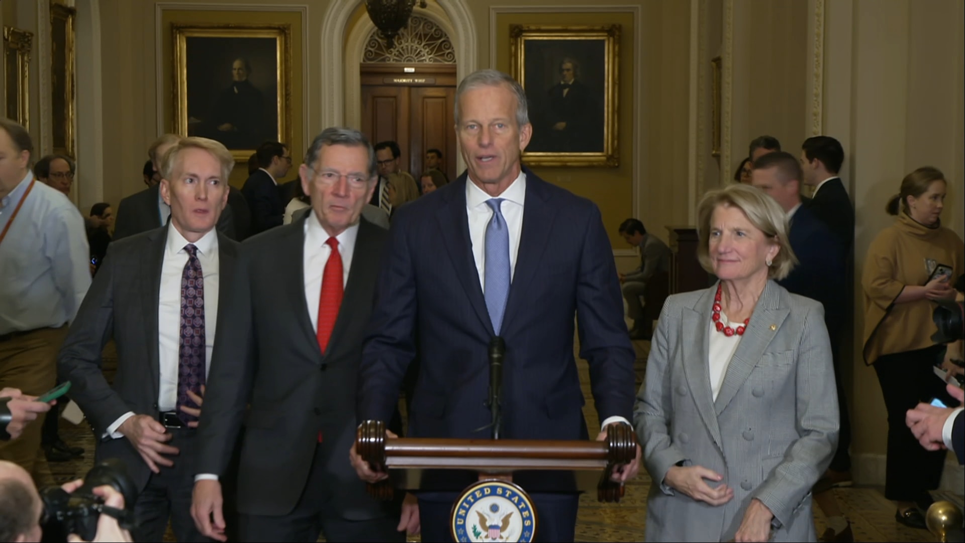Senate GOP Leaders Speak After Epstein Files Vote