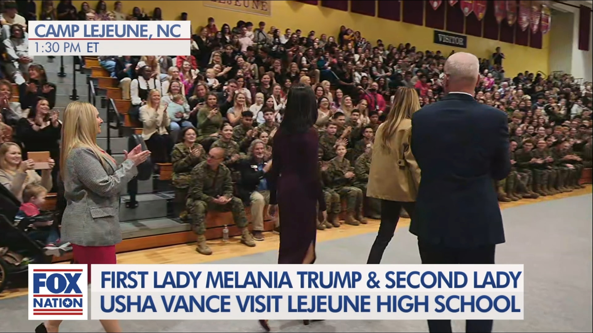 First, Second Ladies Honor Troops at Camp Lejeune