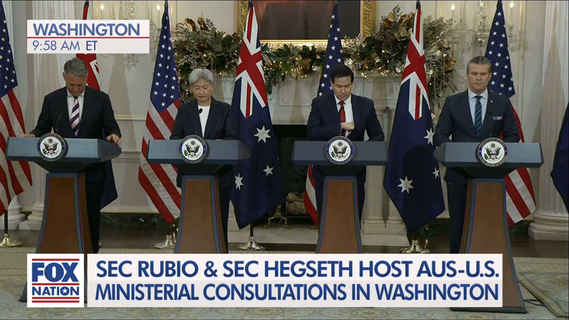 (12/8) Sec Rubio & Sec Hegseth Host AUSMIN 2025