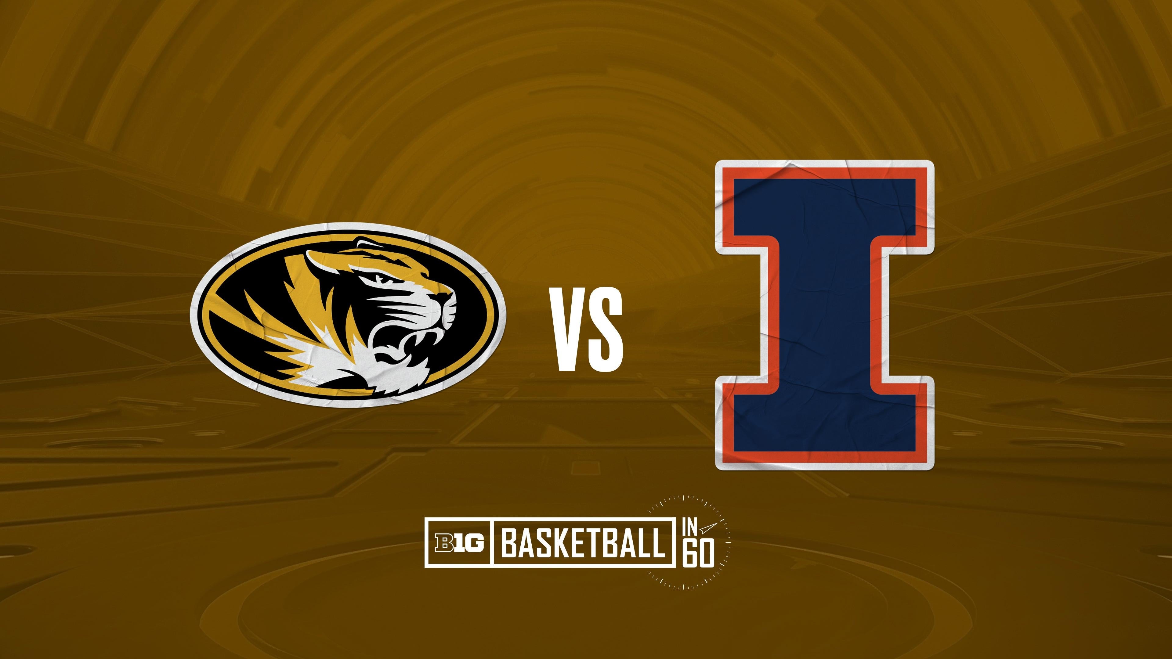 Watch B1G Basketball in 60 - Missouri vs. Illinois – 12/22/25 Online ...