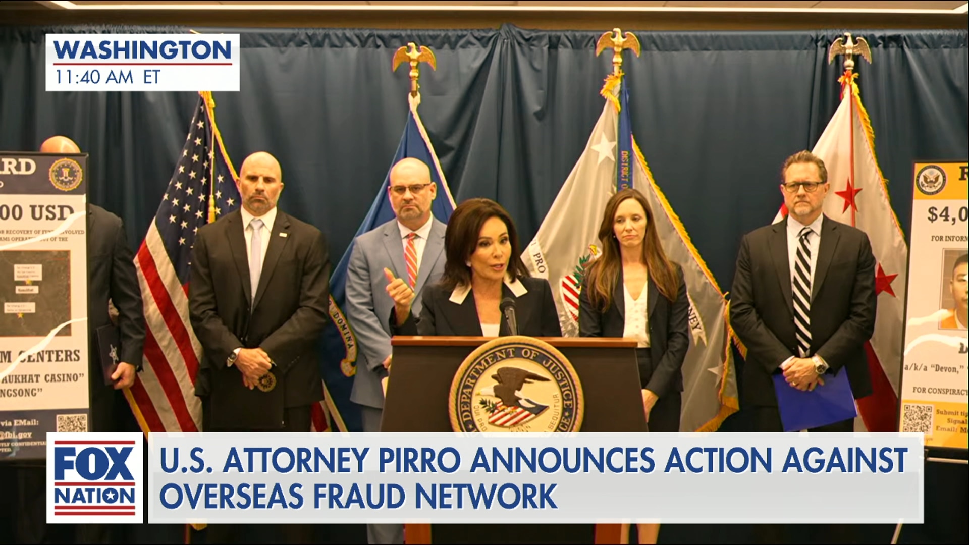 U.S. Attorney Jeanine Pirro Remarks Live - (4/23) Pirro Targets Overseas Fraud Networks