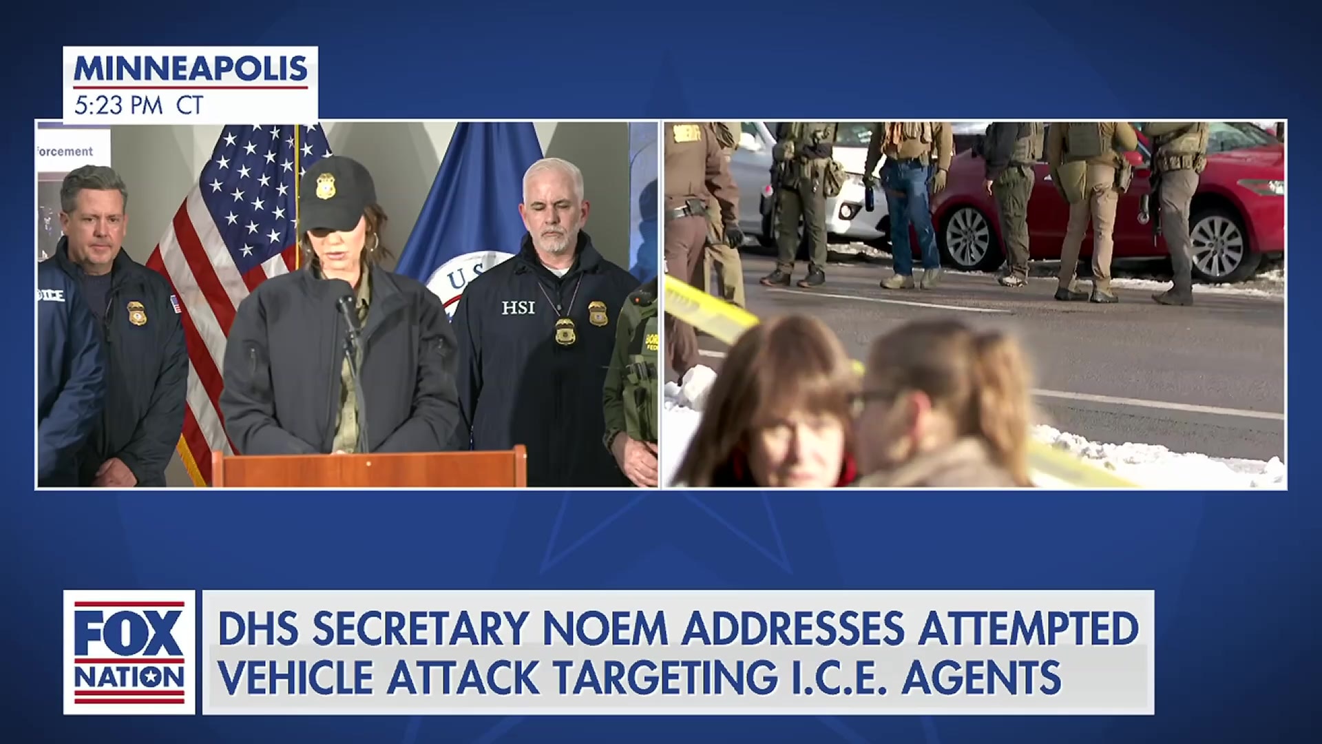 Noem I.C.E. Shooting Press Conference in MN