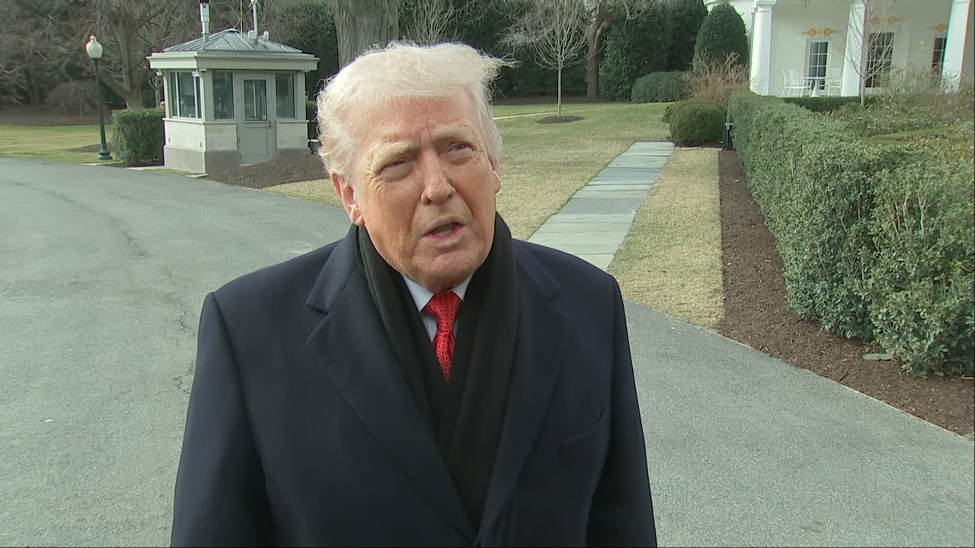 (1/16) Trump Takes Questions Departing White House