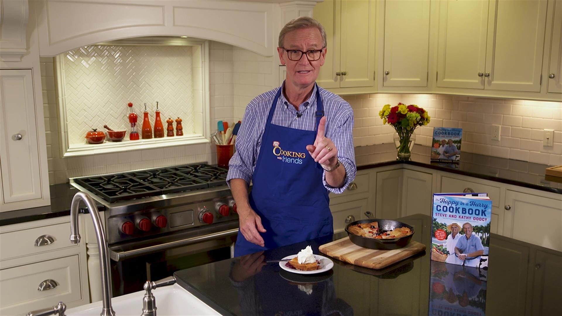 Red, White, and Blue-tiful Skillet Cobbler