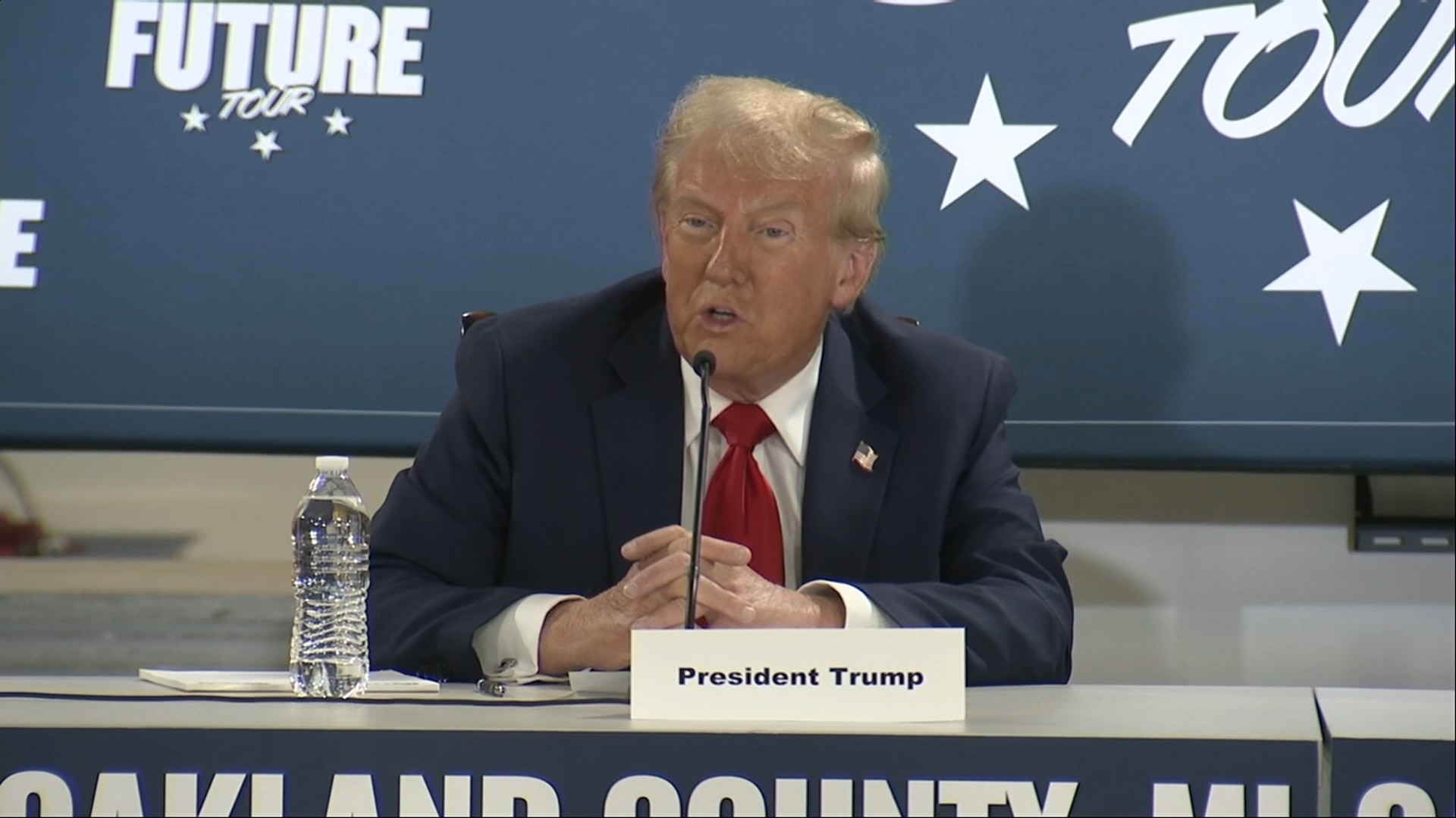 Trump Joins Detroit Roundtable