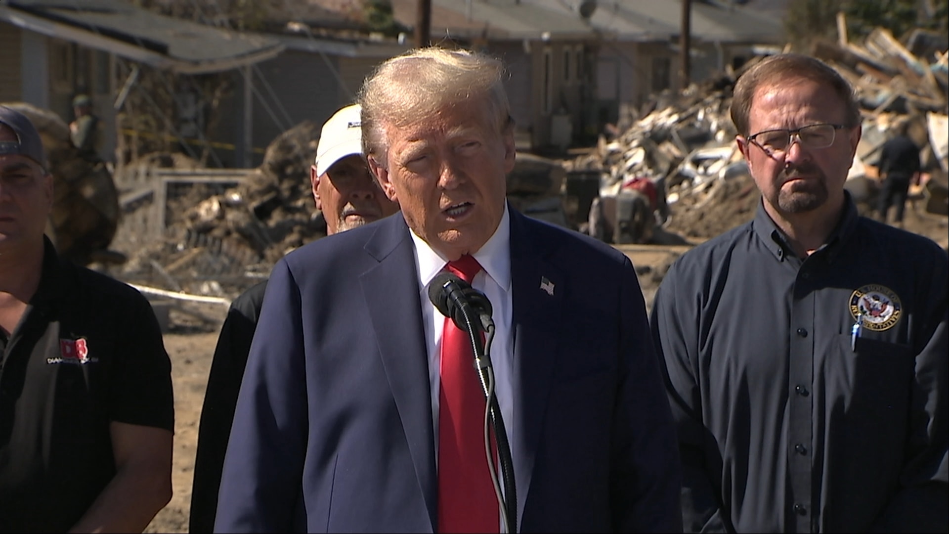 Trump Surveys Helene Damage