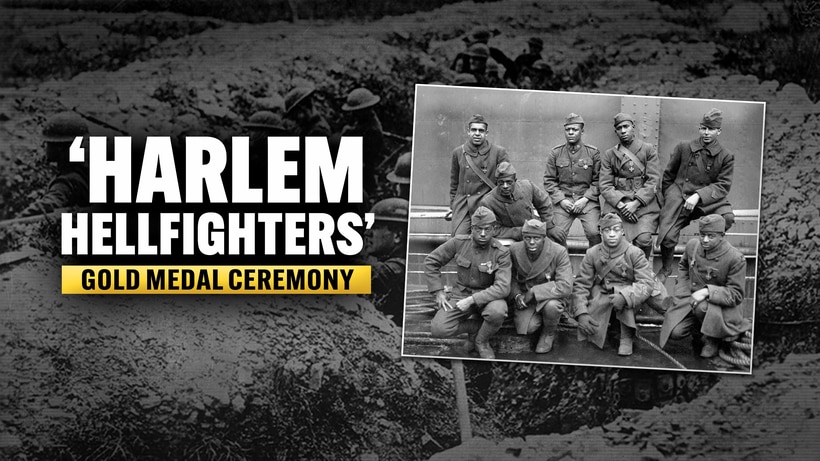 'Harlem Hellfighters' Gold Medal Ceremony