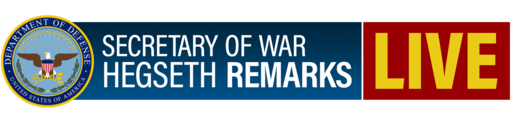 Secretary of War Hegseth Remarks Live