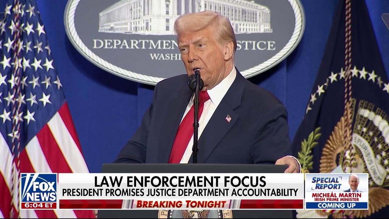 Trump warns against ‘weaponization’ of DOJ in wide-ranging speech