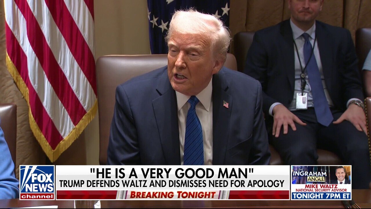  President Trump stands by Mike Waltz following leak