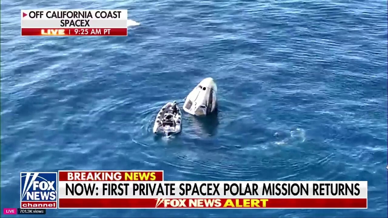 First private SpaceX polar mission returns to Earth, lands off California coast
