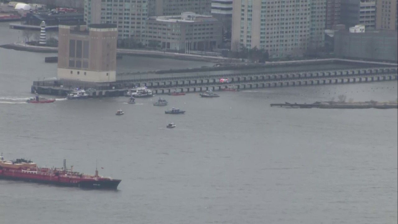 Helicopter crashes in the Hudson River