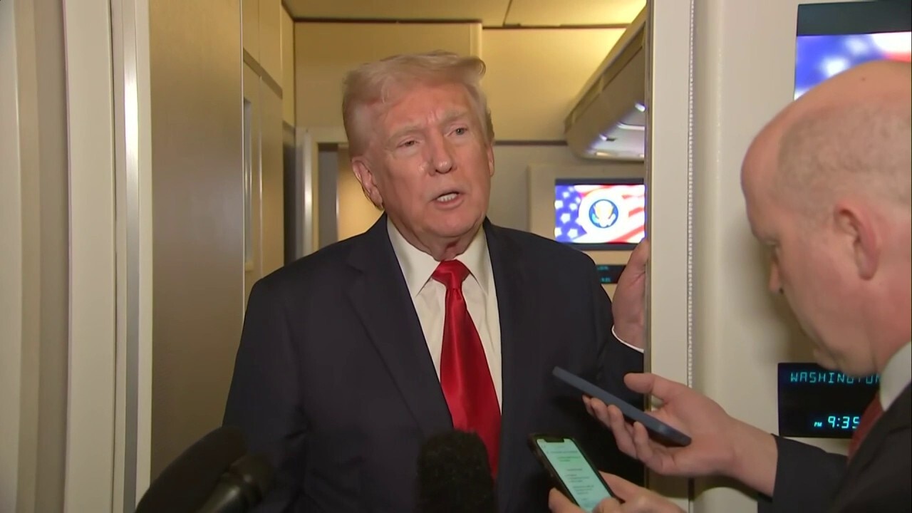 Trump talks semiconductor tariff rates during Sunday night AF1 gaggle