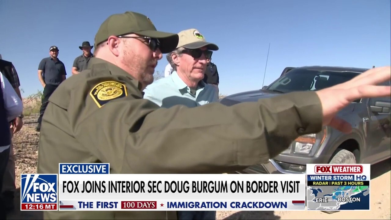Interior Secretary Doug Burgum visits southern border amid military crackdown on illegal immigration