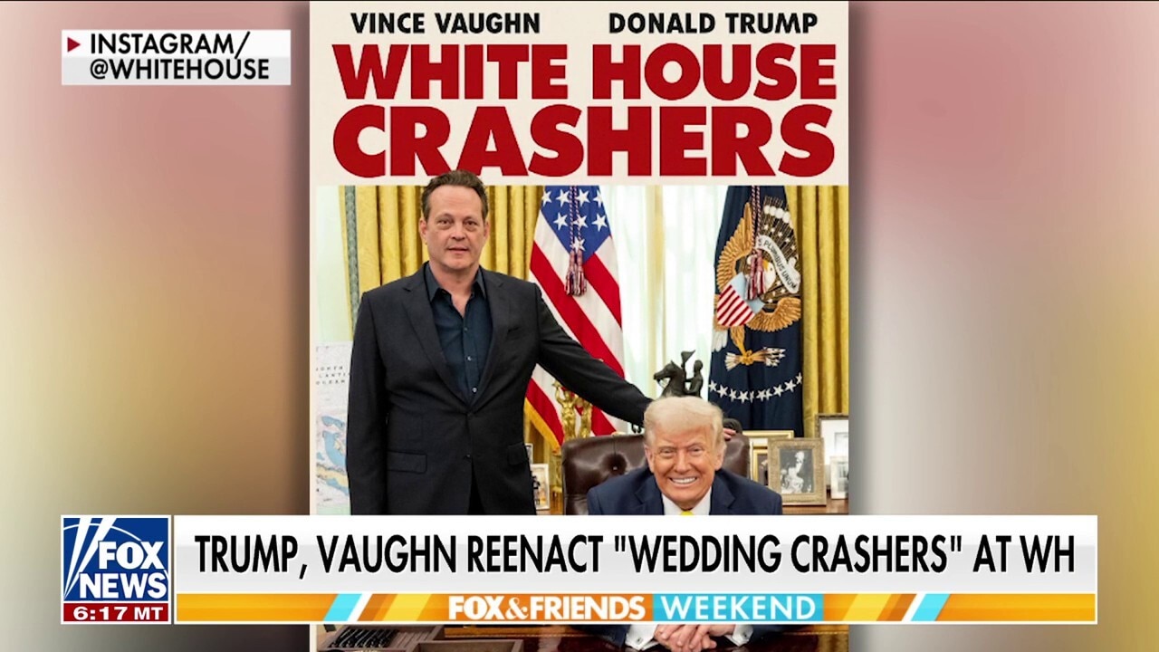 Vince Vaughn re-enacts ‘Wedding Crashers’ with Trump during White House visit