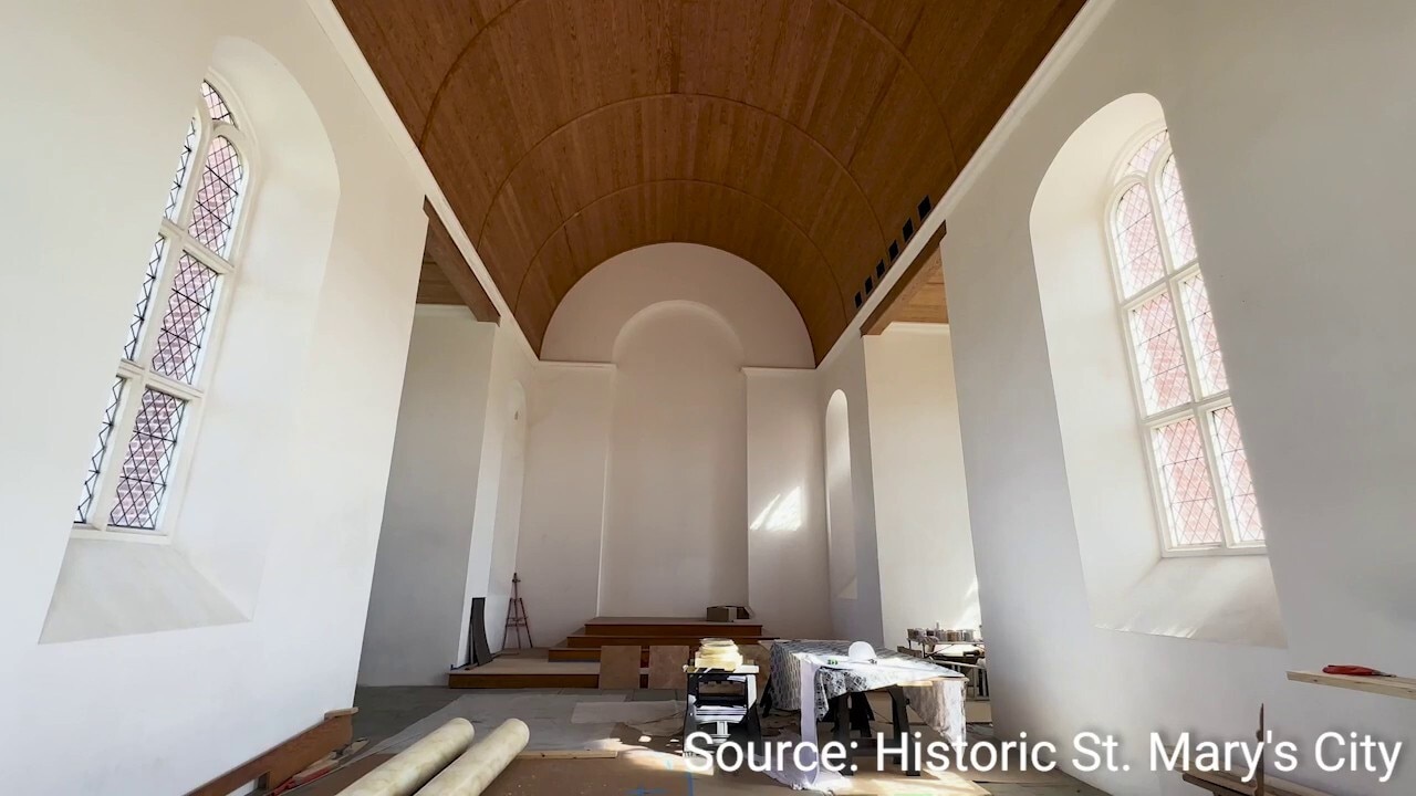 SEE IT: Historic Brick Chapel in St. Mary's City prepares for its opening