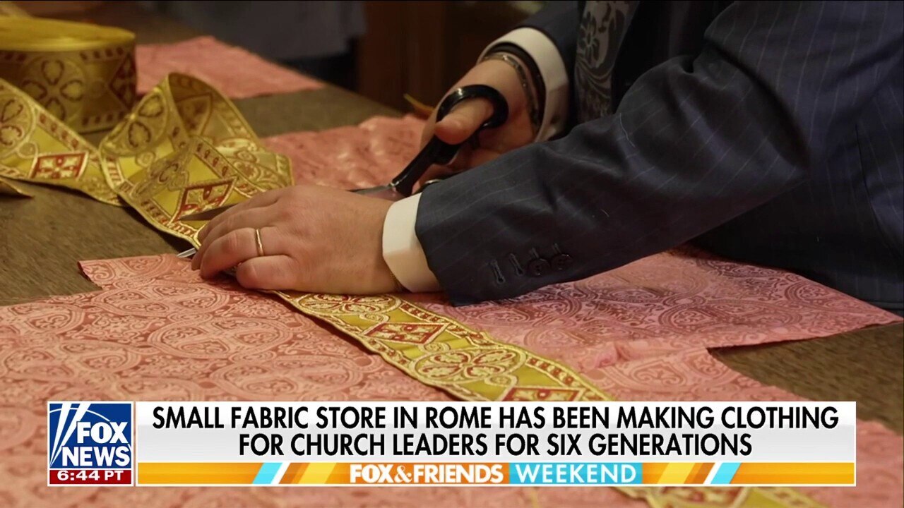 Historic Rome fabric store makes clothes for church leaders