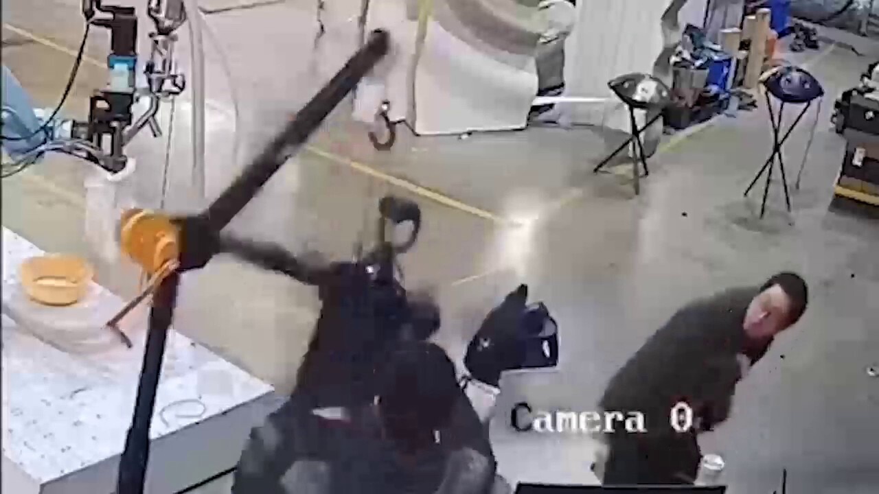 Out-of-control robot steals show in unsettling viral video