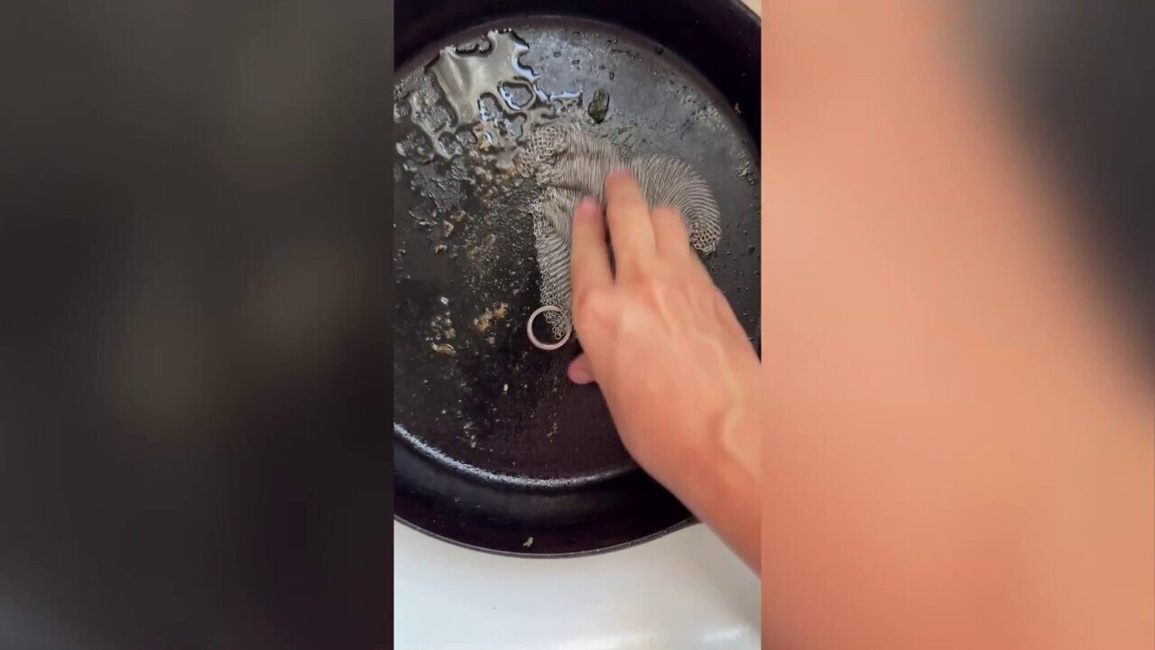 Home cook reveals 'easy' way to clean kitchen pan