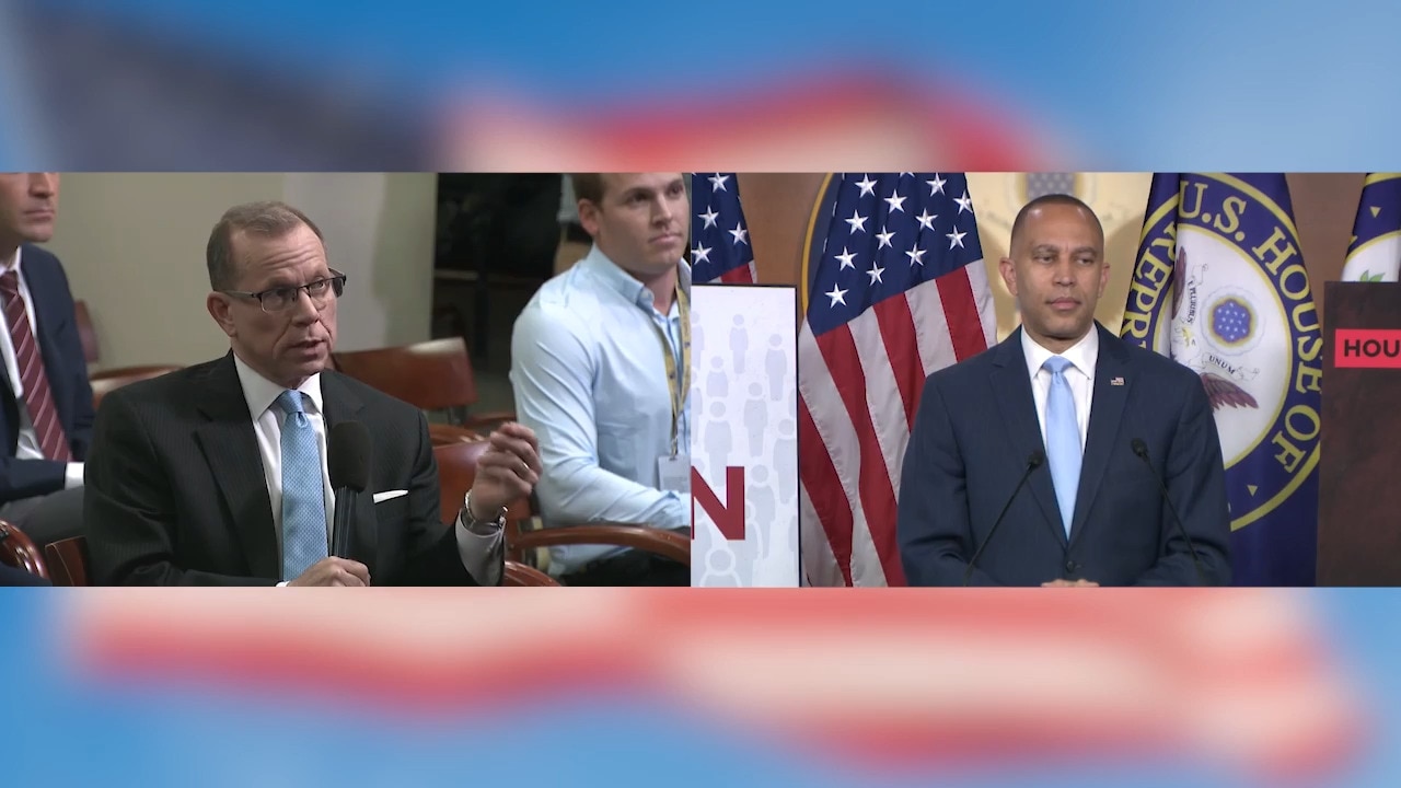 'They'll find out': Jeffries gives ominous warning to Republicans seeking to punish Dems who protested ICE facility