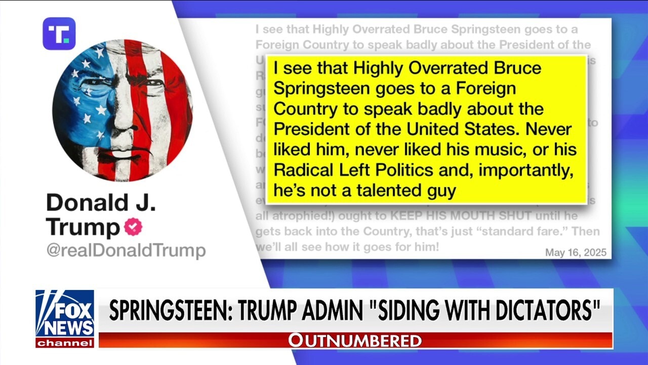 Trump hits back at 'overrated' Bruce Springsteen: 'Not a talented guy'