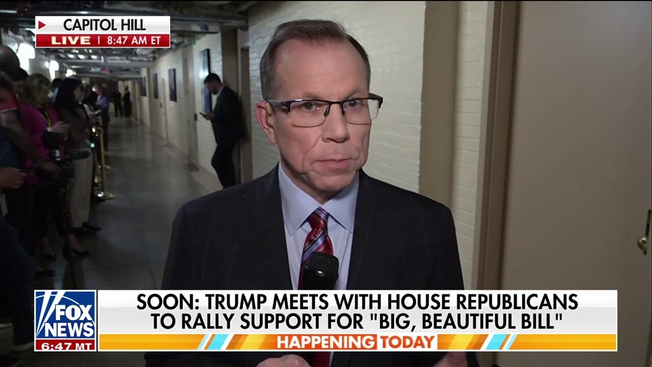 Trump visits Capitol Hill to rally support for spending bill
