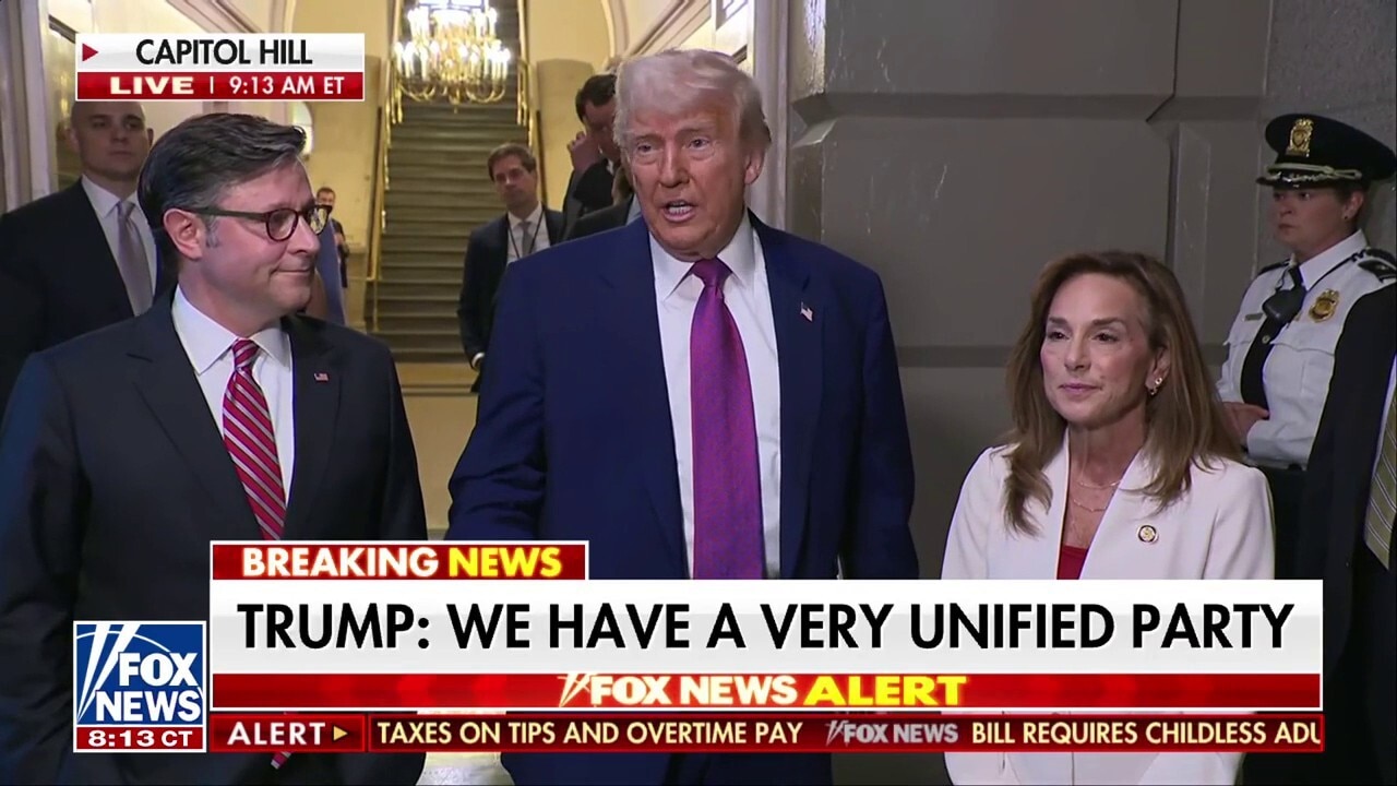 Trump defends 'big, beautiful' bill on Capitol Hill