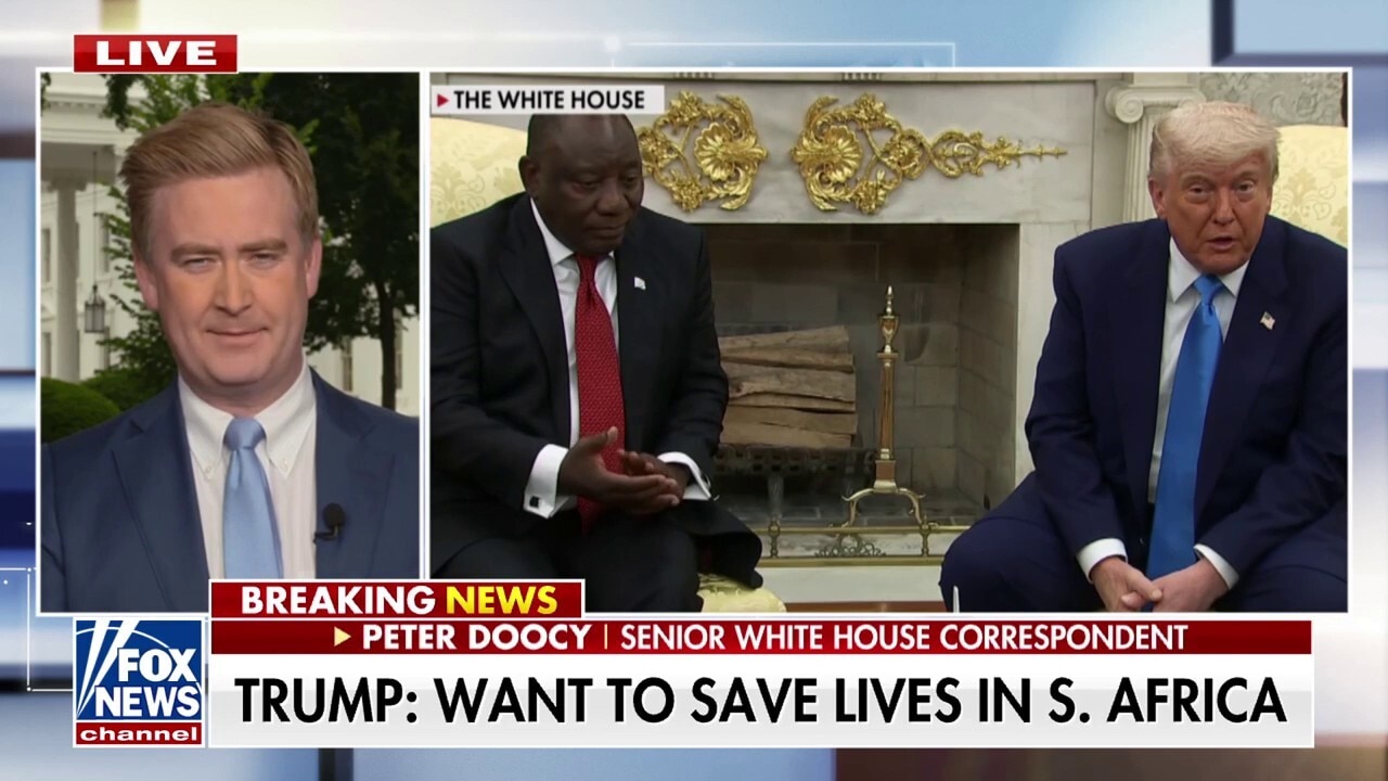 Trump spotlights White genocide claims in meeting with South Africa's president