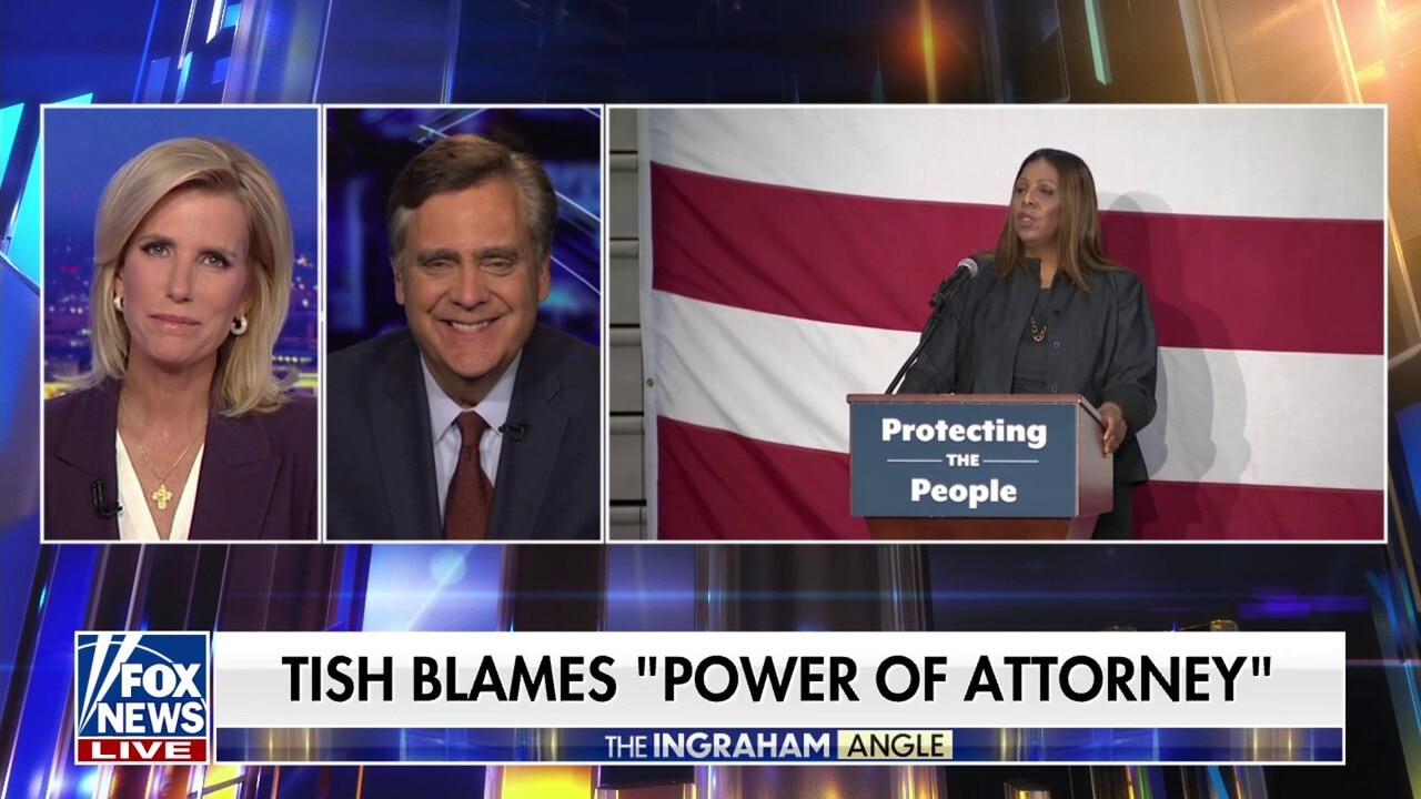 Letitia James is making the same argument she rejected from Trump, says Jonathan Turley
