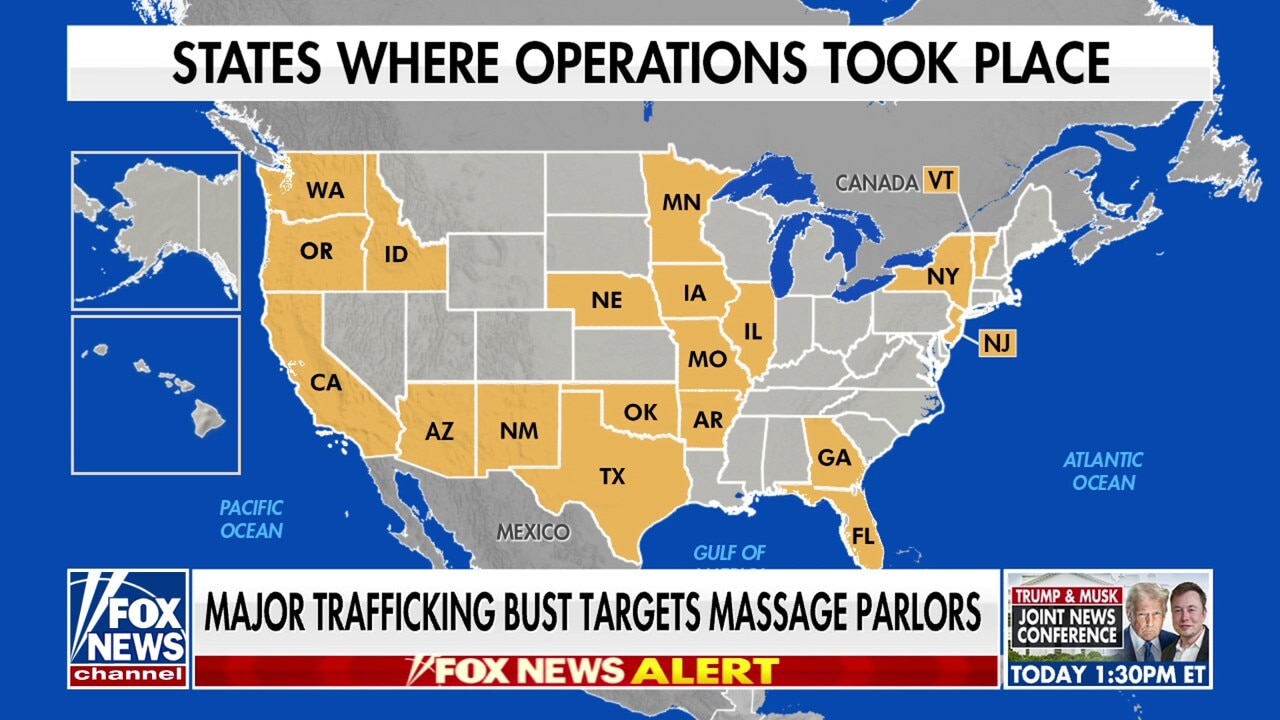 Illegal massage parlors across US targeted in major human trafficking bust