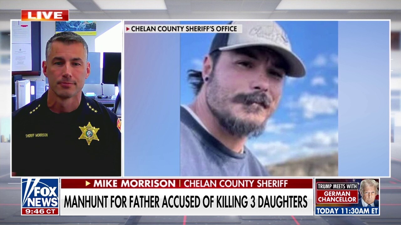 Sheriff 'optimistic' in search for man accused of killing three daughters: 'We're coming for you'