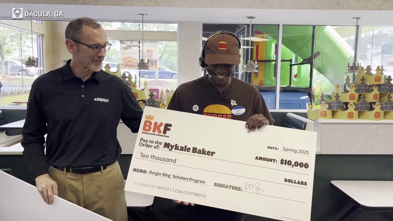 Burger King worker gets scholarship money after showing up to work in graduation gown