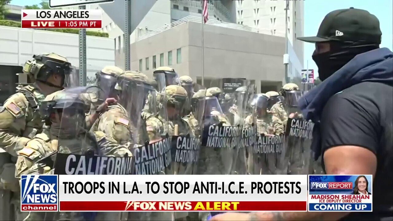  National Guard troops arrive in Los Angeles amid violent anti-ICE protests