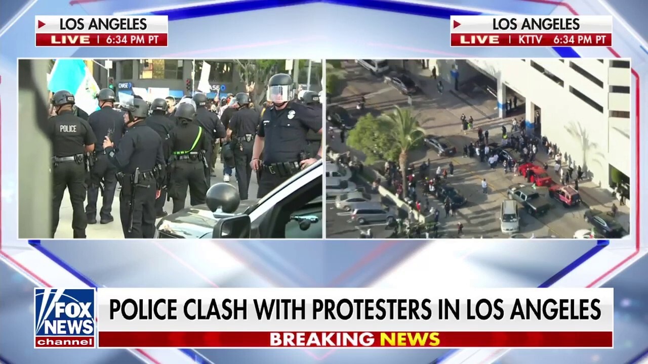 LAPD clashes with anti-ICE rioters in Los Angeles