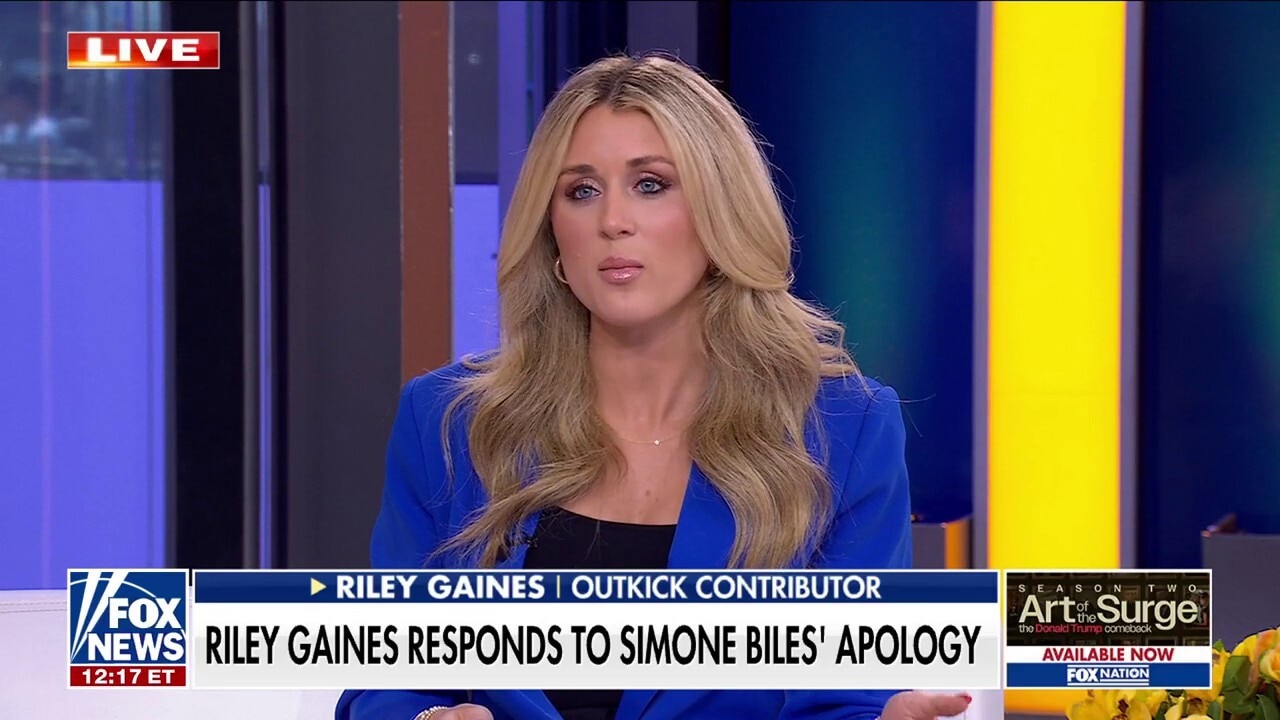 Riley Gaines responds to Simone Biles' apology: 'I'm on the right side of history'
