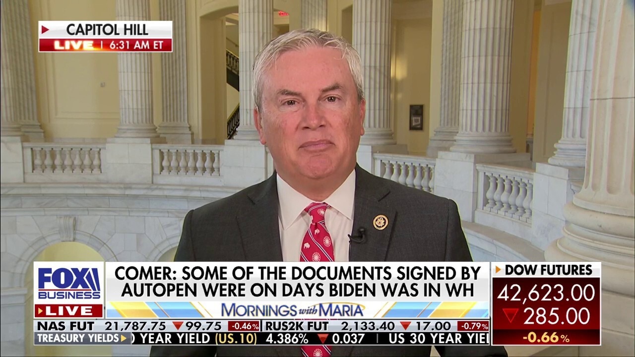 Comer says Biden autopen investigation 'progressing': 'We've got a lot of evidence'