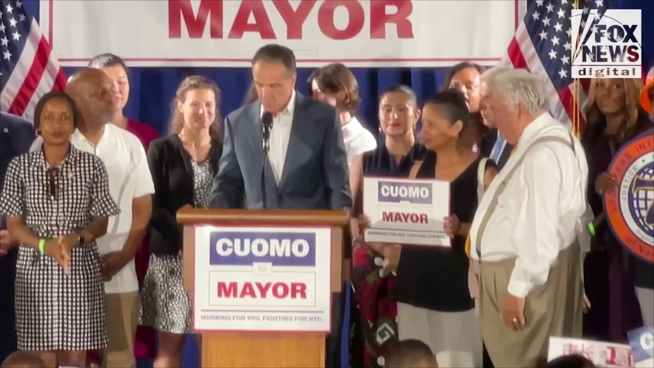 Former Gov. Andrew Cuomo, the frontrunner in the New York City mayoral primary, urges Democrats to 'stand united' against President Donald Trump