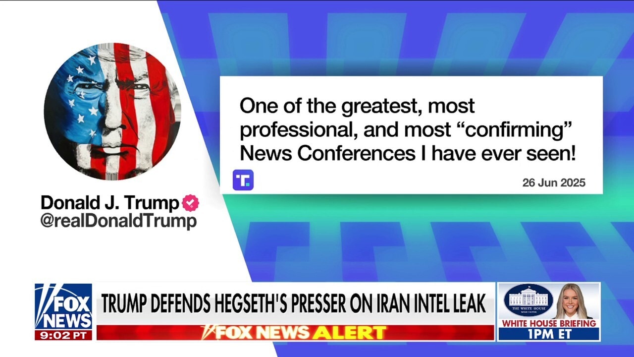 Trump touts 'professional' Pentagon briefing as administration pledges to charge leaker