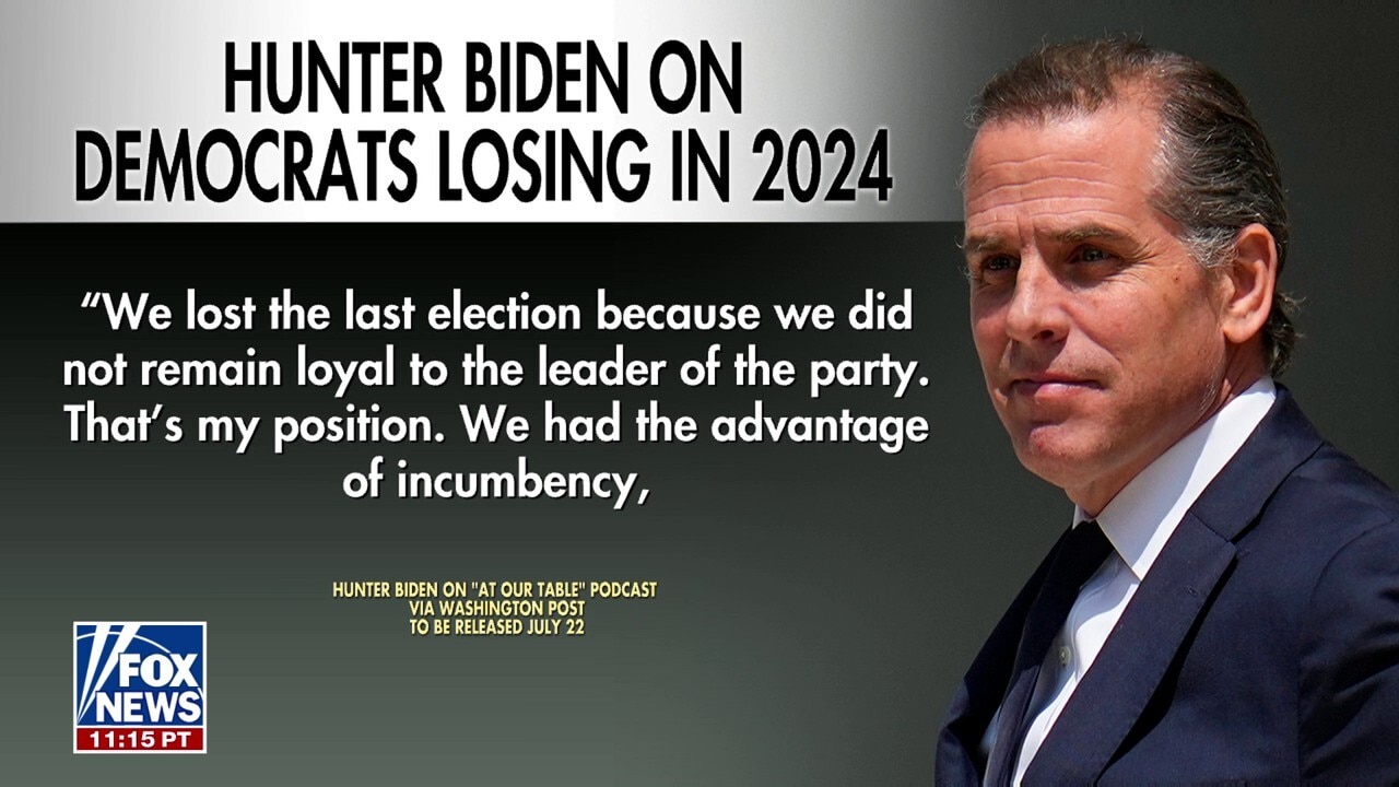 Hunter Biden opens up about father’s election loss