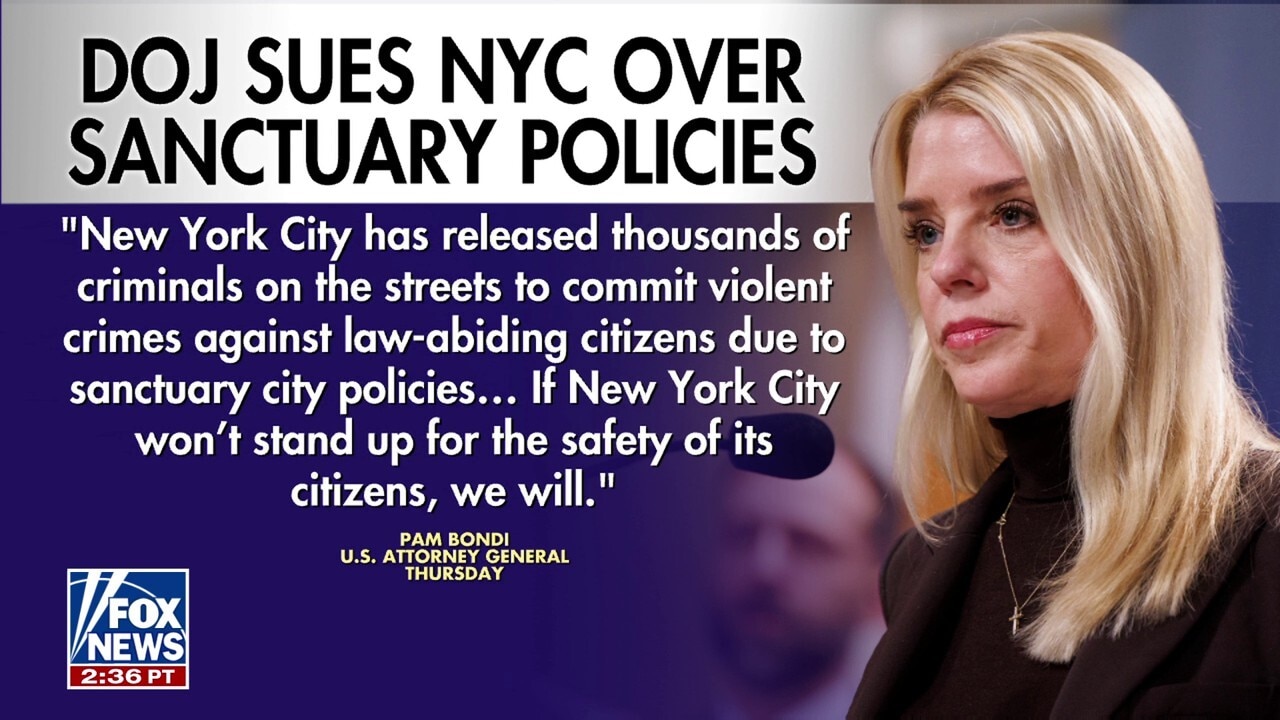 Justice Department sues NYC over sanctuary policies